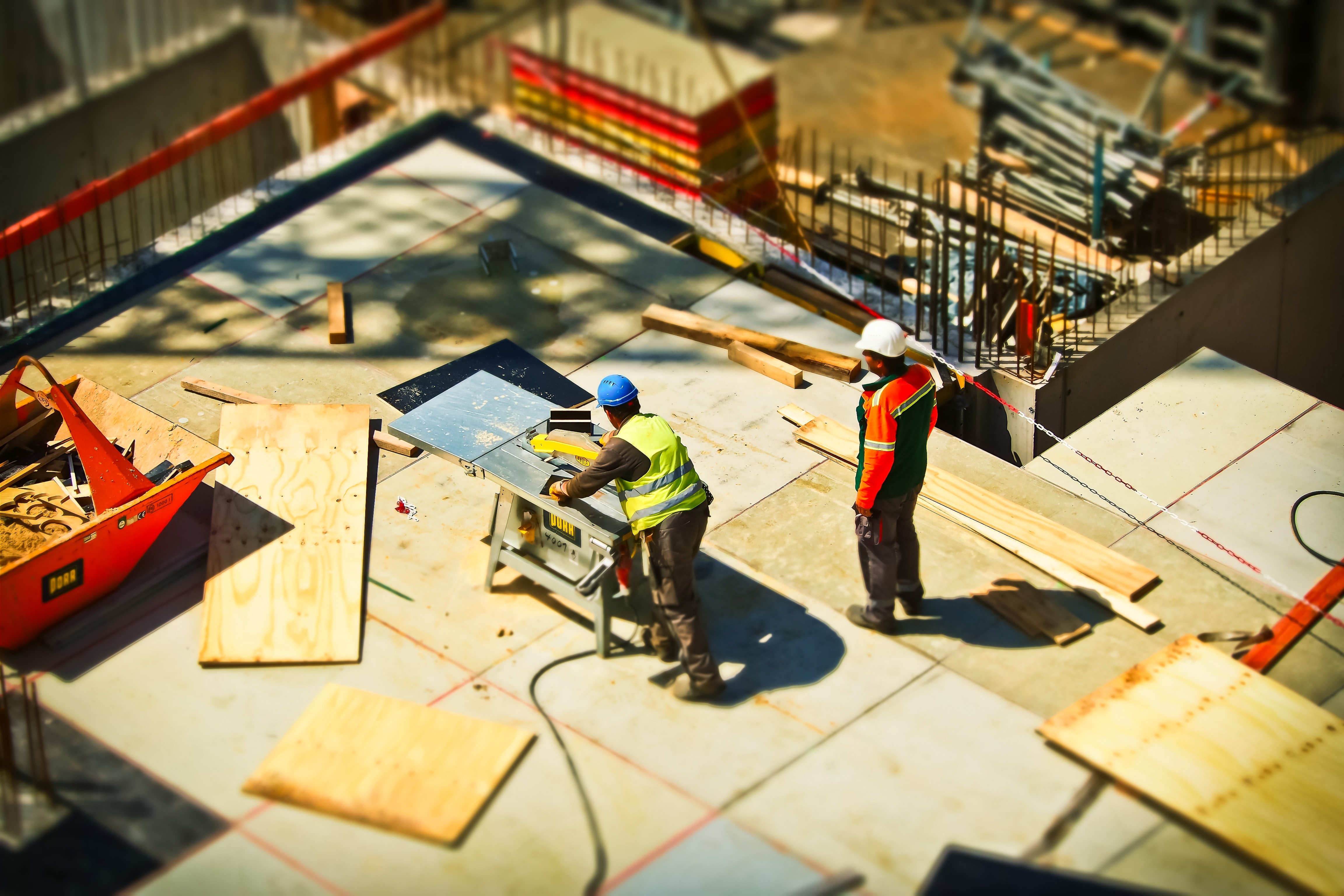 Working hard at building something